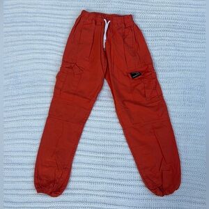 Orange Cargo Joggers, Size XS